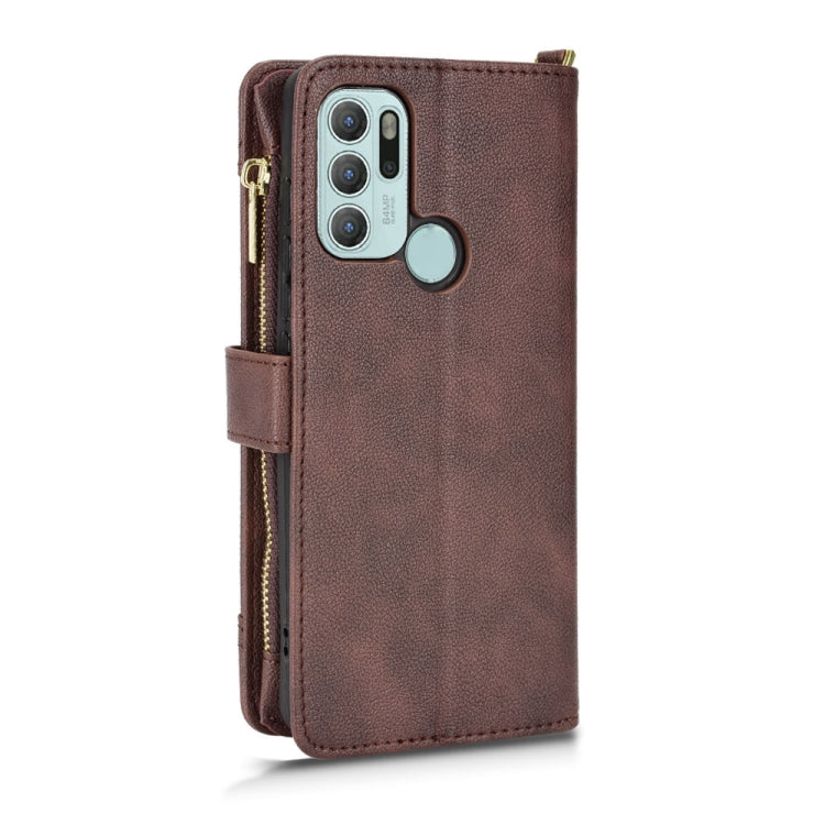 For Motorola Moto G60s Litchi Texture Zipper Leather Phone Case