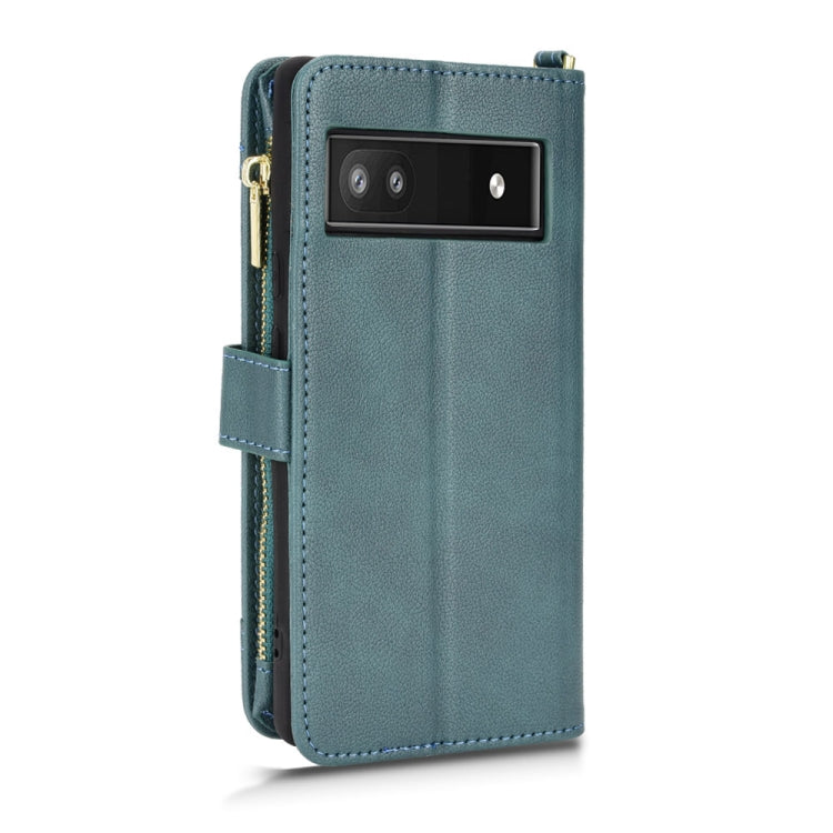 For Google Pixel 6a Litchi Texture Zipper Leather Phone Case