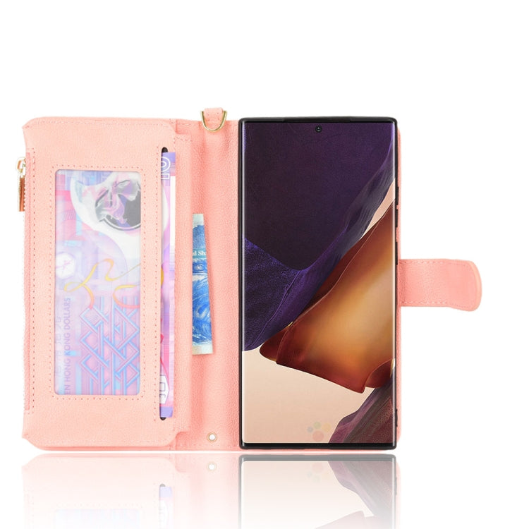 For Samsung Galaxy Note20 Ultra Litchi Texture Zipper Leather Phone Case