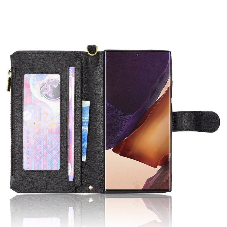 For Samsung Galaxy Note20 Ultra Litchi Texture Zipper Leather Phone Case