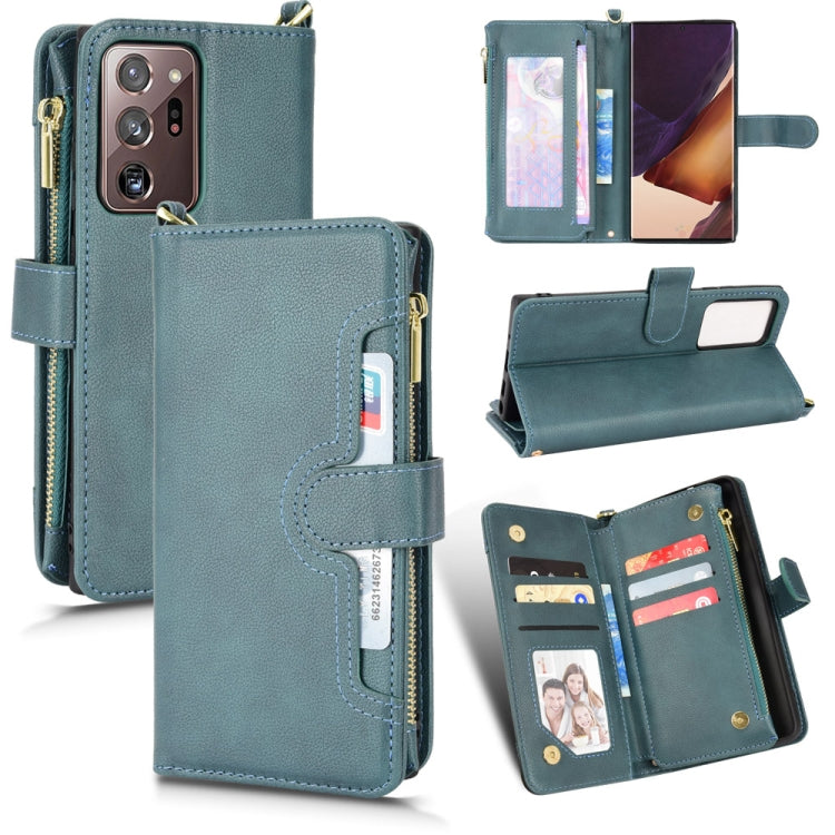 For Samsung Galaxy Note20 Ultra Litchi Texture Zipper Leather Phone Case