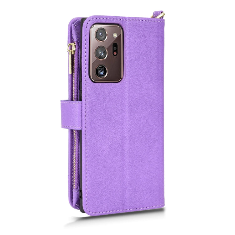 For Samsung Galaxy Note20 Ultra Litchi Texture Zipper Leather Phone Case