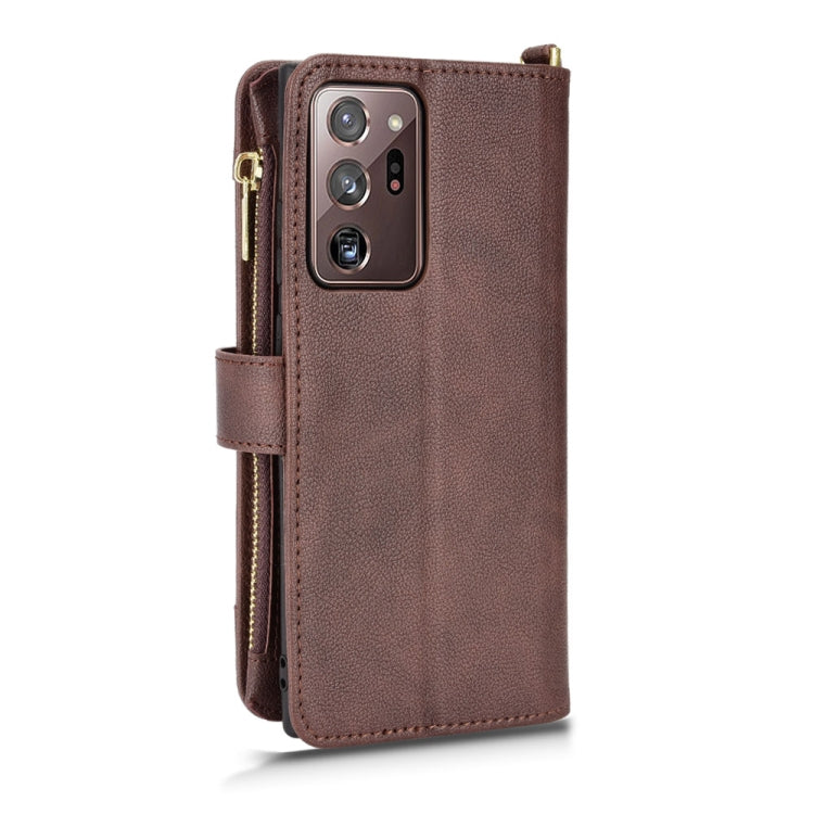 For Samsung Galaxy Note20 Ultra Litchi Texture Zipper Leather Phone Case