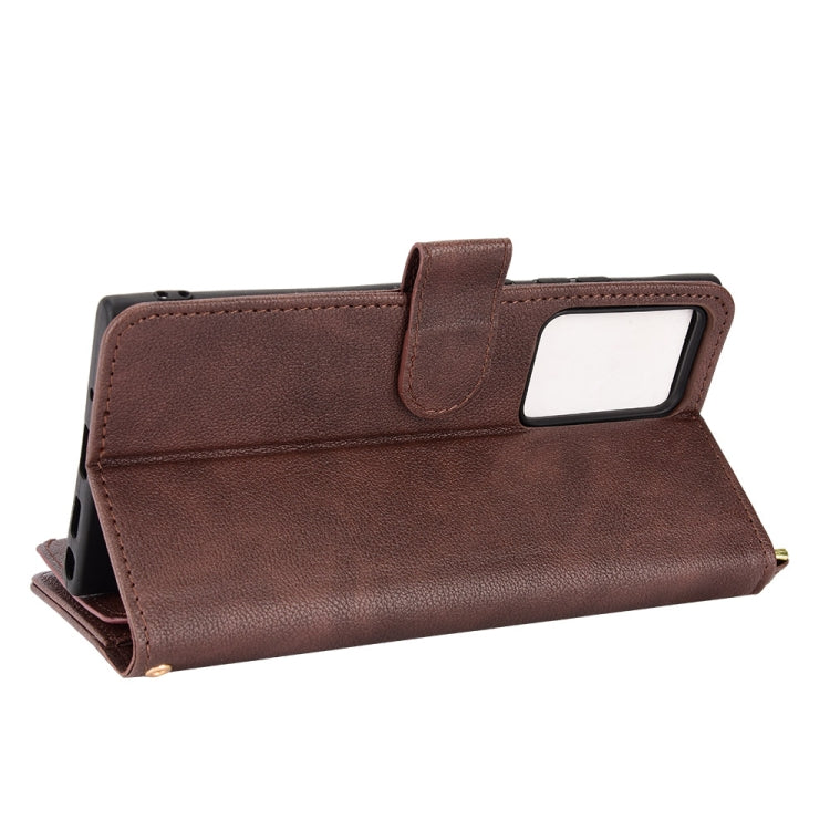 For Samsung Galaxy Note20 Ultra Litchi Texture Zipper Leather Phone Case