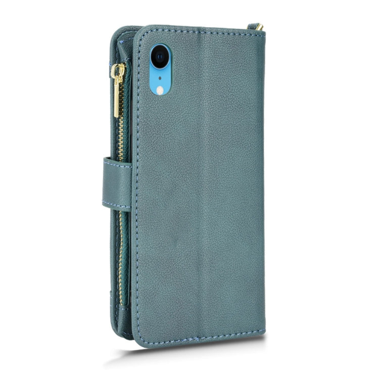 For iPhone XR Litchi Texture Zipper Leather Phone Case