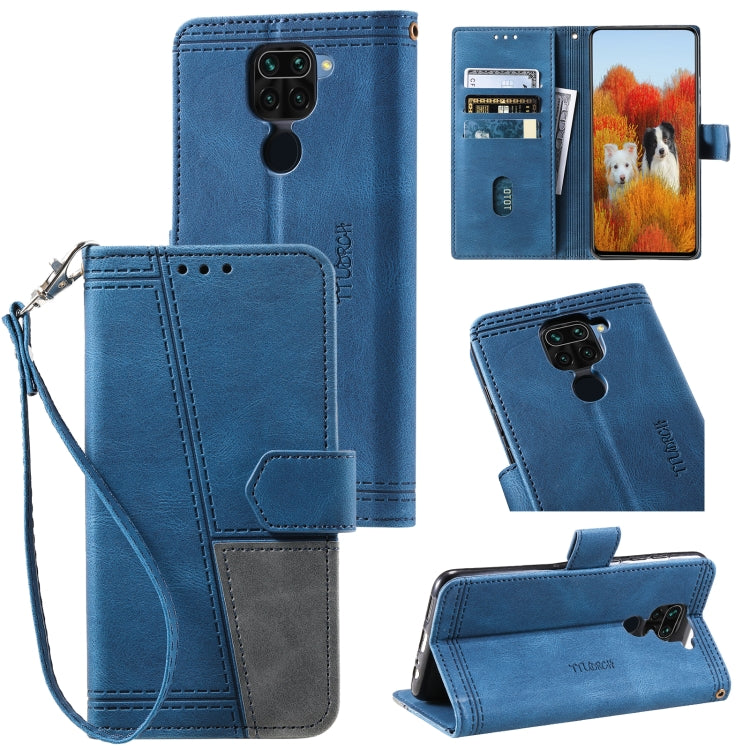 For Xiaomi Redmi Note 9 Splicing Leather Phone Case