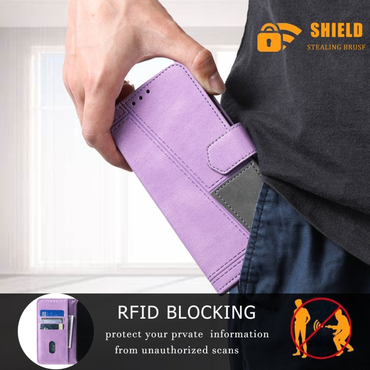 For Xiaomi Redmi Note 10 5G Splicing Leather Phone Case