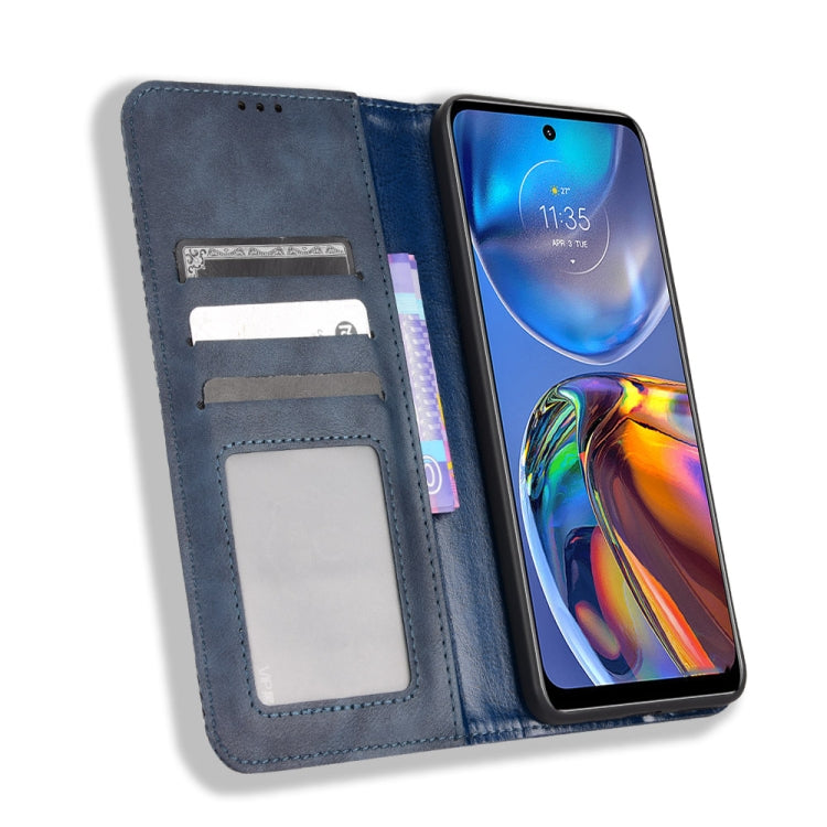 For Motorola Moto E32 4G Magnetic Buckle Retro Texture Leather Phone Case