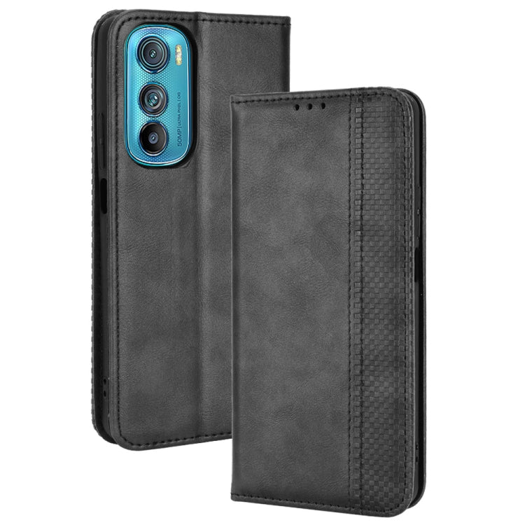 For Motorola Edge 30 Magnetic Buckle Retro Texture Leather Phone Case