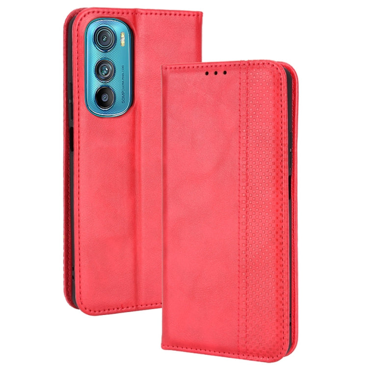 For Motorola Edge 30 Magnetic Buckle Retro Texture Leather Phone Case