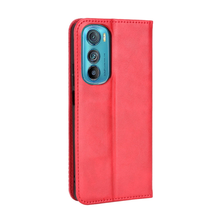 For Motorola Edge 30 Magnetic Buckle Retro Texture Leather Phone Case