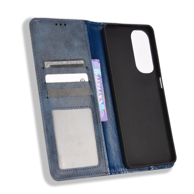 For Motorola Edge 30 Magnetic Buckle Retro Texture Leather Phone Case