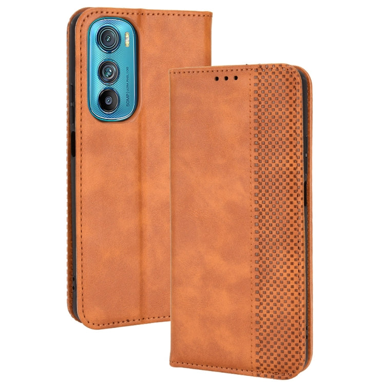 For Motorola Edge 30 Magnetic Buckle Retro Texture Leather Phone Case