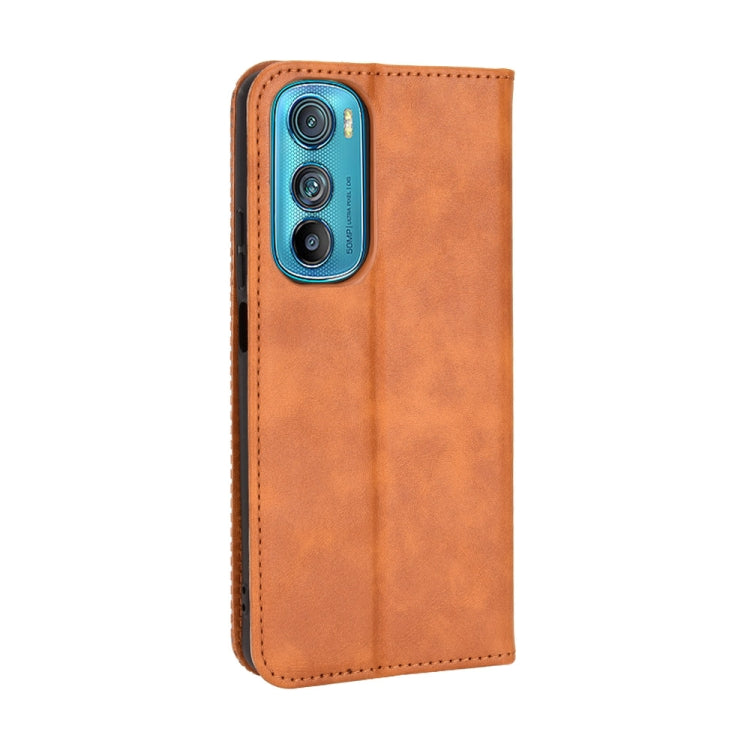 For Motorola Edge 30 Magnetic Buckle Retro Texture Leather Phone Case