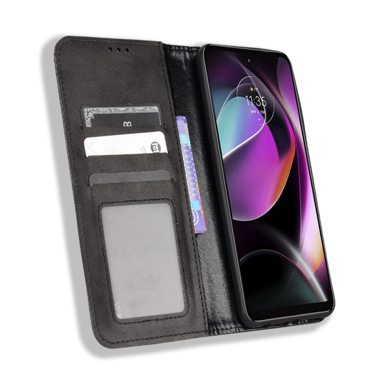 For Motorola Moto G 5G 2022 Magnetic Buckle Retro Texture Leather Phone Case