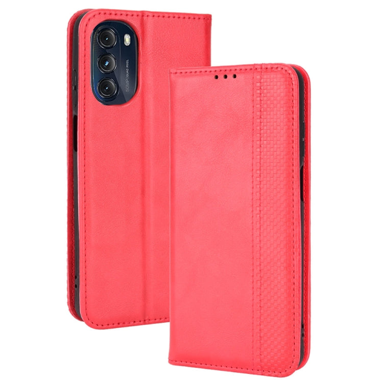 For Motorola Moto G 5G 2022 Magnetic Buckle Retro Texture Leather Phone Case