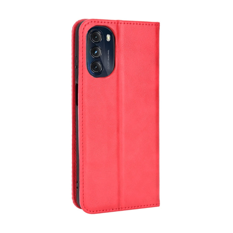 For Motorola Moto G 5G 2022 Magnetic Buckle Retro Texture Leather Phone Case