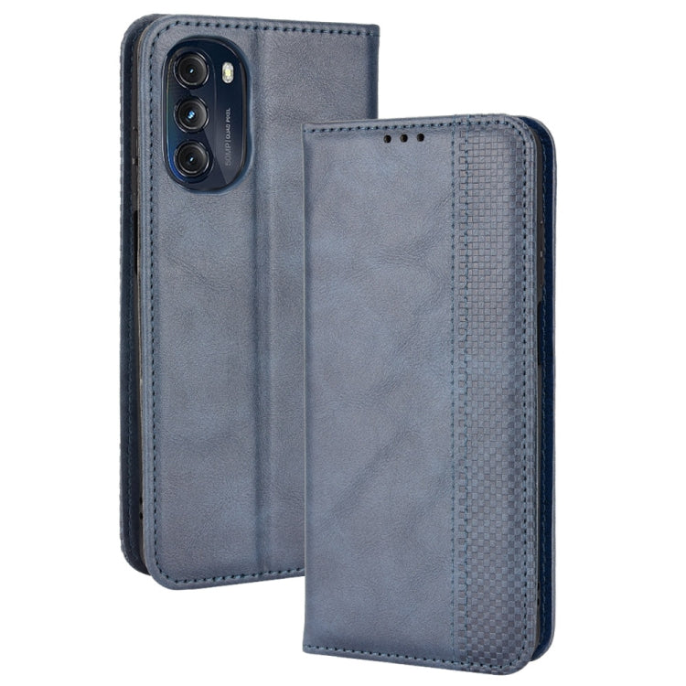For Motorola Moto G 5G 2022 Magnetic Buckle Retro Texture Leather Phone Case