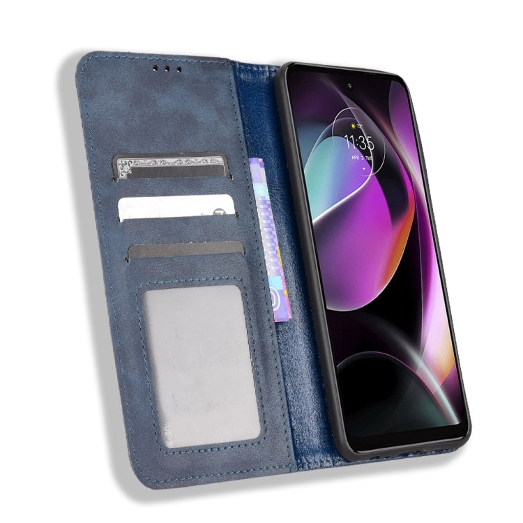 For Motorola Moto G 5G 2022 Magnetic Buckle Retro Texture Leather Phone Case