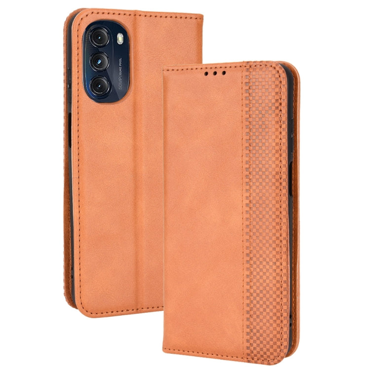 For Motorola Moto G 5G 2022 Magnetic Buckle Retro Texture Leather Phone Case