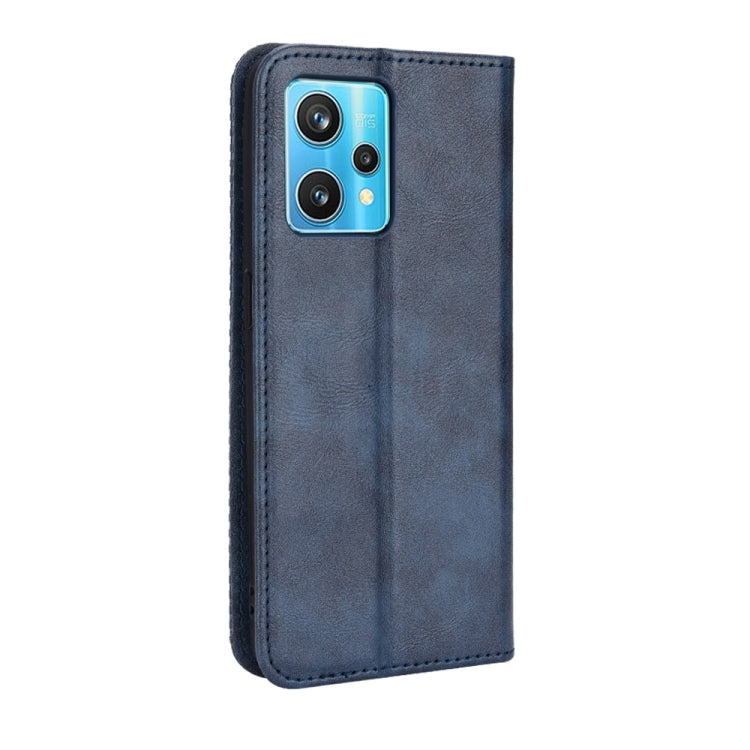 For OPPO Realme 9 5G Global / 9 Pro Magnetic Buckle Retro Texture Leather Phone Case
