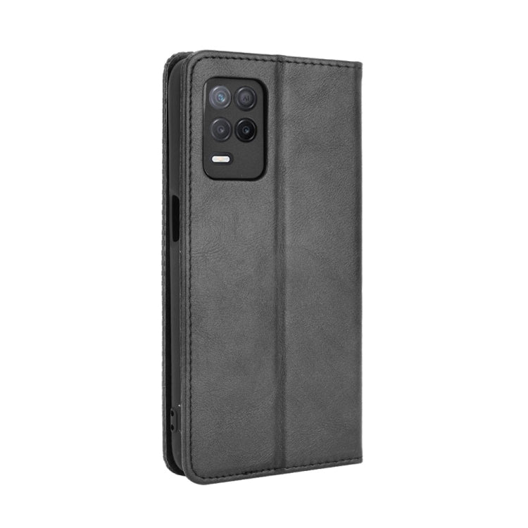 For OPPO Realme 9 5G India / V13 5G / 8 5G Magnetic Buckle Retro Texture Leather Phone Case