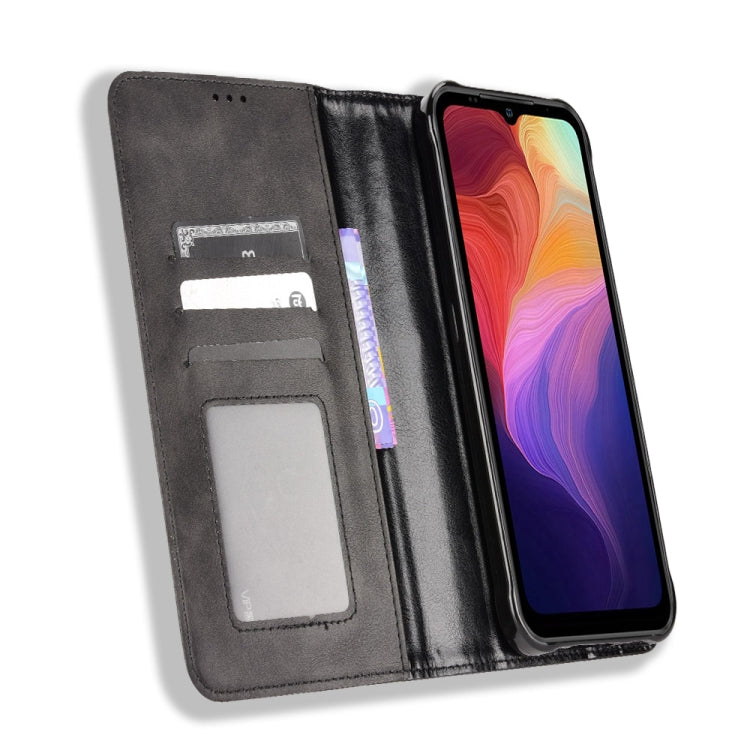 For Ulefone Power Armor 14 / 14 Pro Magnetic Buckle Retro Texture Leather Phone Case