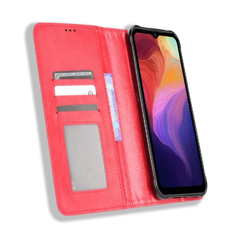 For Ulefone Power Armor 14 / 14 Pro Magnetic Buckle Retro Texture Leather Phone Case