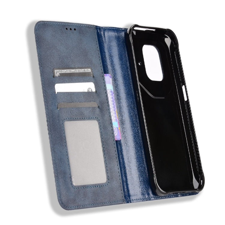For Ulefone Power Armor 14 / 14 Pro Magnetic Buckle Retro Texture Leather Phone Case