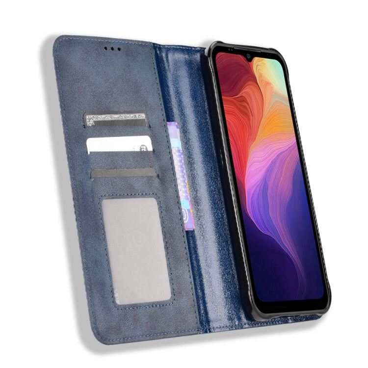 For Ulefone Power Armor 14 / 14 Pro Magnetic Buckle Retro Texture Leather Phone Case