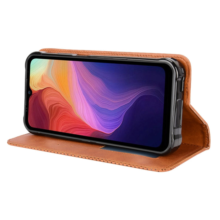 For Ulefone Power Armor 14 / 14 Pro Magnetic Buckle Retro Texture Leather Phone Case