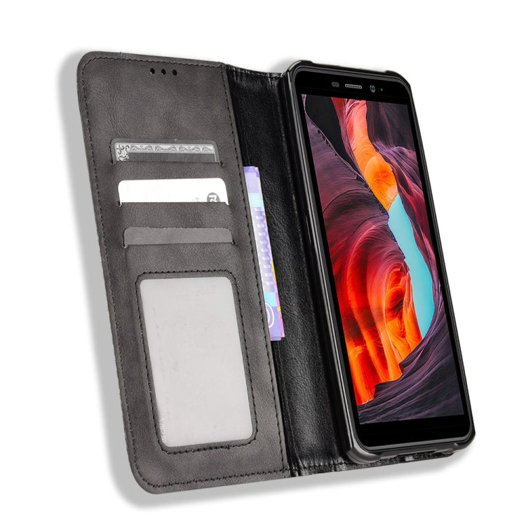 For Ulefone Armor X10 / X10 Pro Magnetic Buckle Retro Texture Leather Phone Case