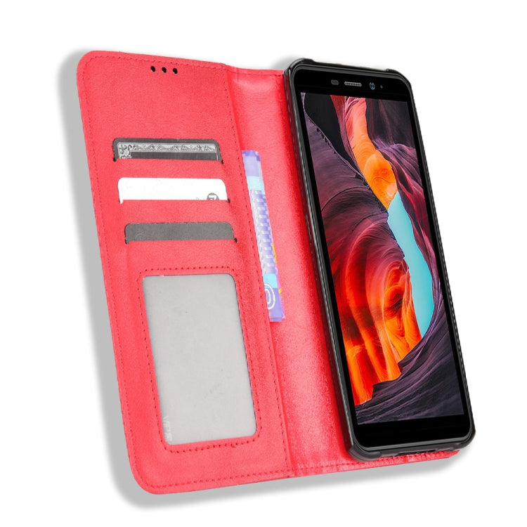 For Ulefone Armor X10 / X10 Pro Magnetic Buckle Retro Texture Leather Phone Case
