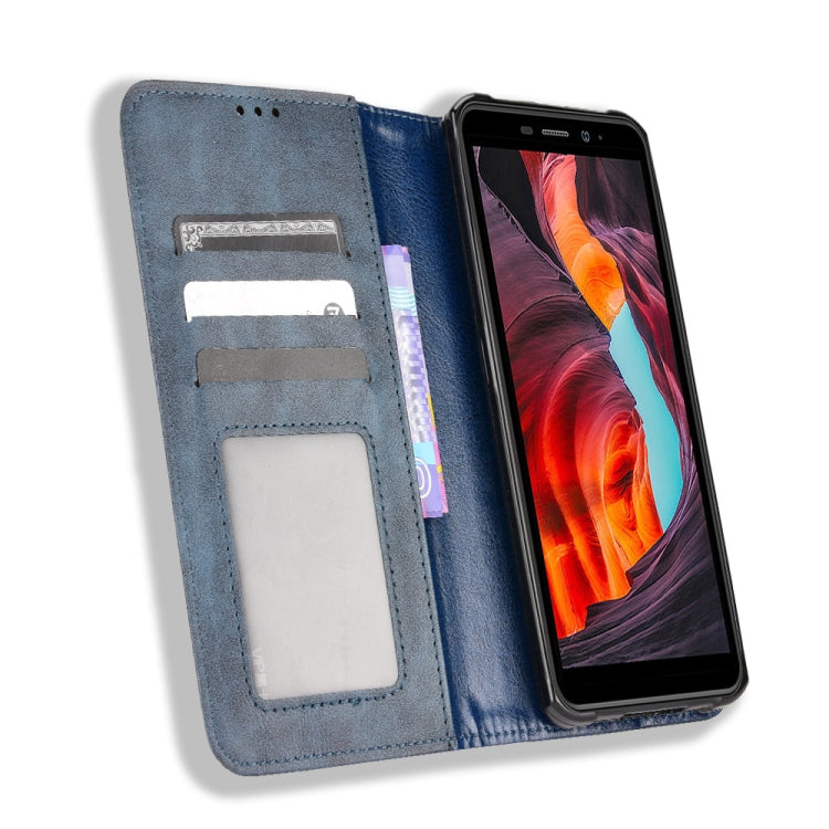 For Ulefone Armor X10 / X10 Pro Magnetic Buckle Retro Texture Leather Phone Case