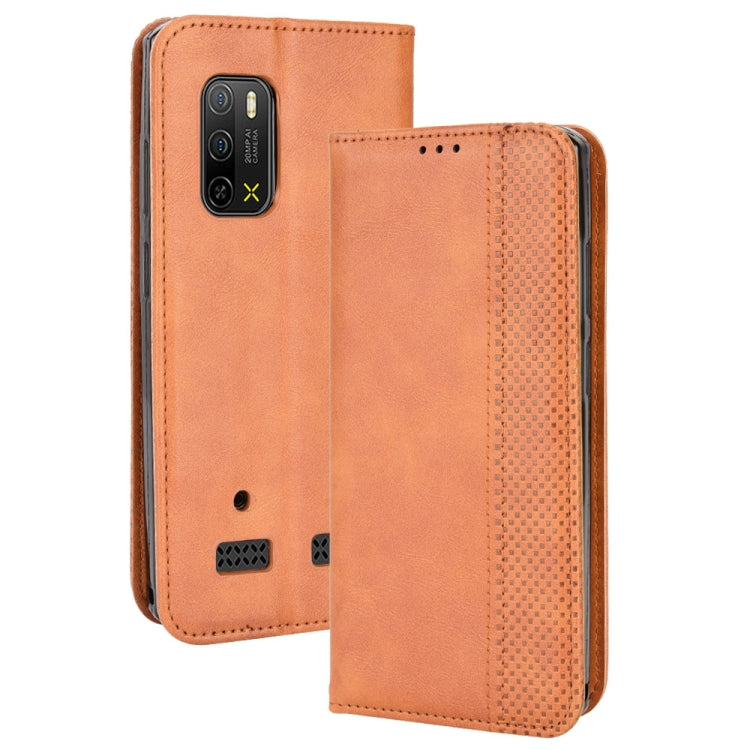 For Ulefone Armor X10 / X10 Pro Magnetic Buckle Retro Texture Leather Phone Case