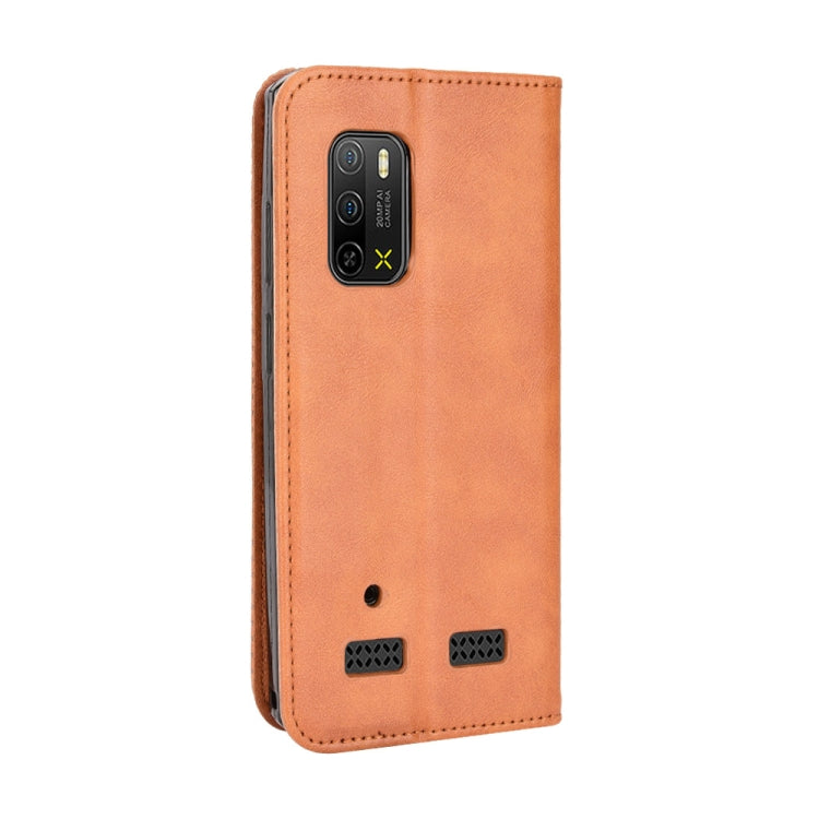 For Ulefone Armor X10 / X10 Pro Magnetic Buckle Retro Texture Leather Phone Case