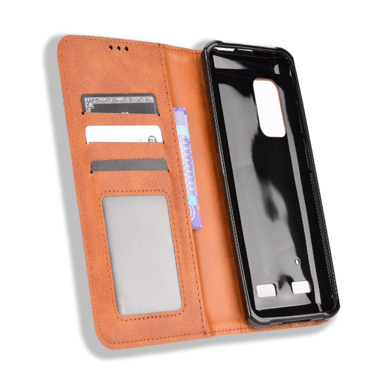 For Ulefone Armor X10 / X10 Pro Magnetic Buckle Retro Texture Leather Phone Case