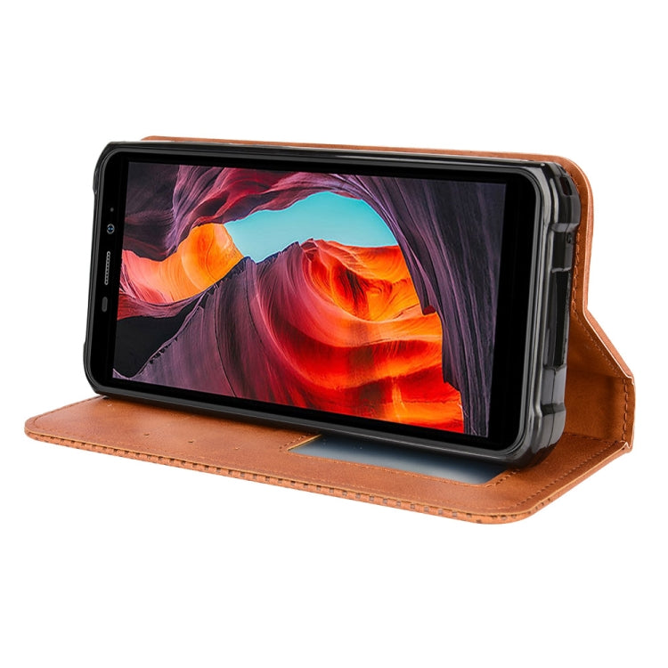 For Ulefone Armor X10 / X10 Pro Magnetic Buckle Retro Texture Leather Phone Case