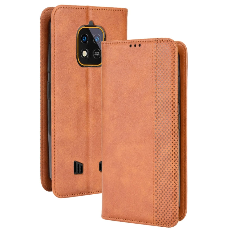 For Oukitel WP18 Magnetic Buckle Retro Texture Leather Phone Case