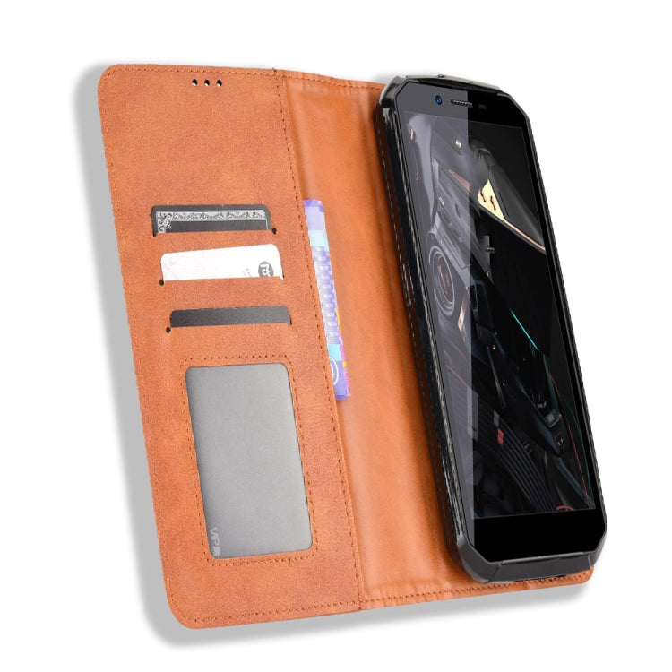 For Oukitel WP18 Magnetic Buckle Retro Texture Leather Phone Case