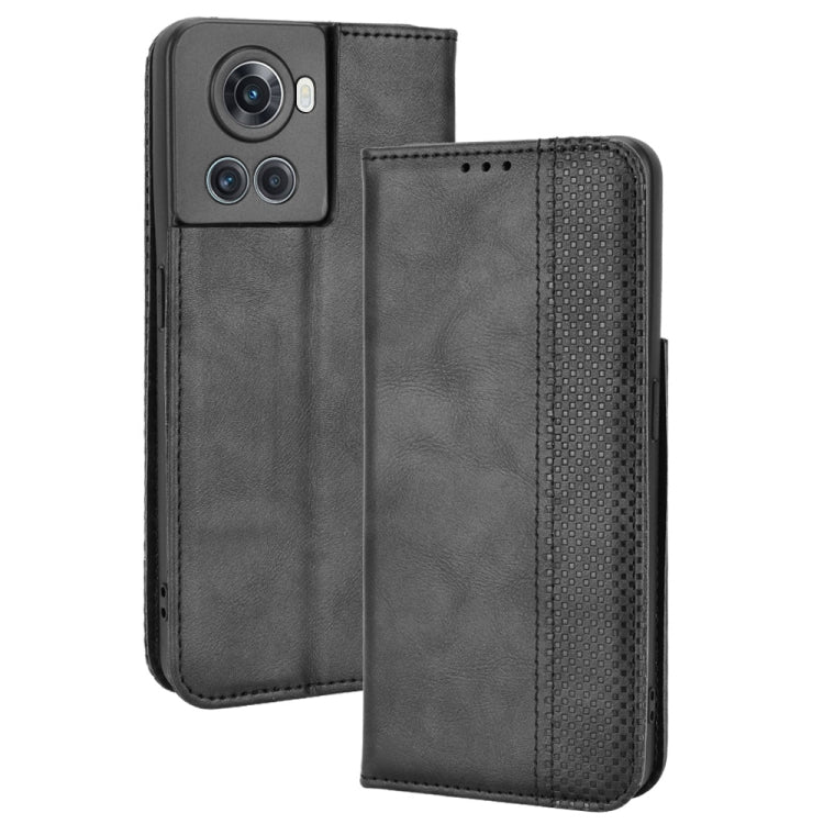 For OnePlus Ace 5G / 10R Magnetic Buckle Retro Texture Leather Phone Case