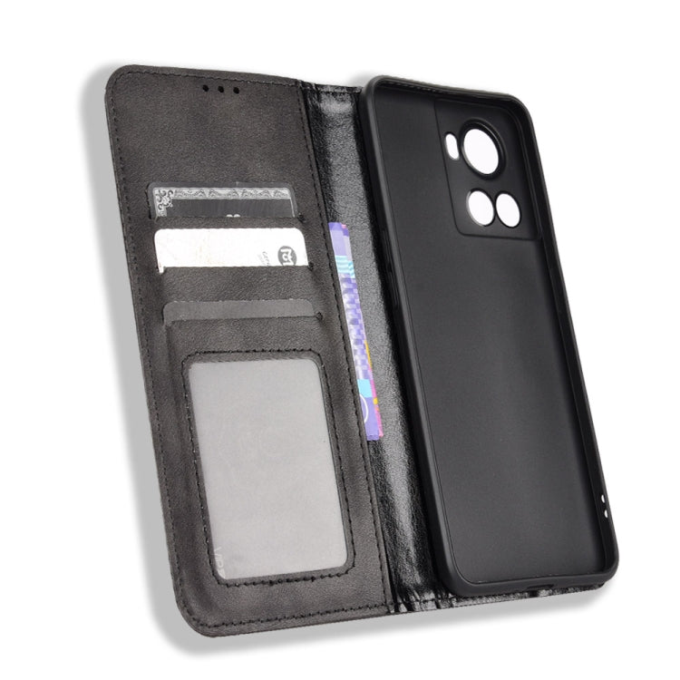 For OnePlus Ace 5G / 10R Magnetic Buckle Retro Texture Leather Phone Case