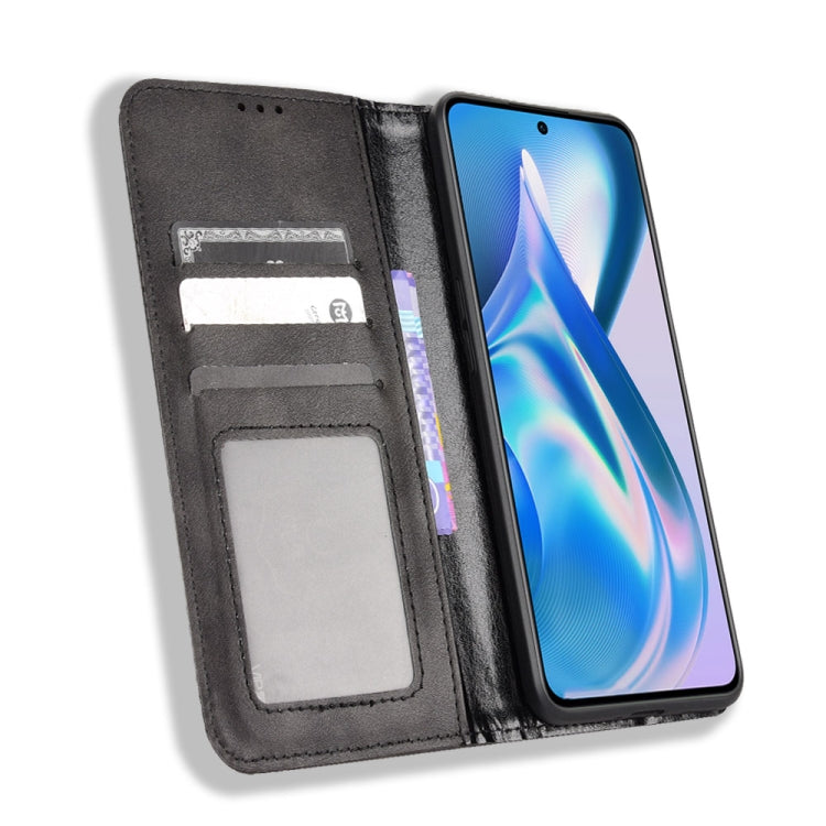For OnePlus Ace 5G / 10R Magnetic Buckle Retro Texture Leather Phone Case