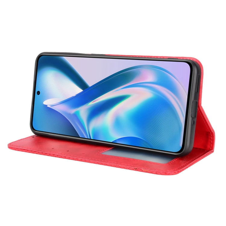 For OnePlus Ace 5G / 10R Magnetic Buckle Retro Texture Leather Phone Case