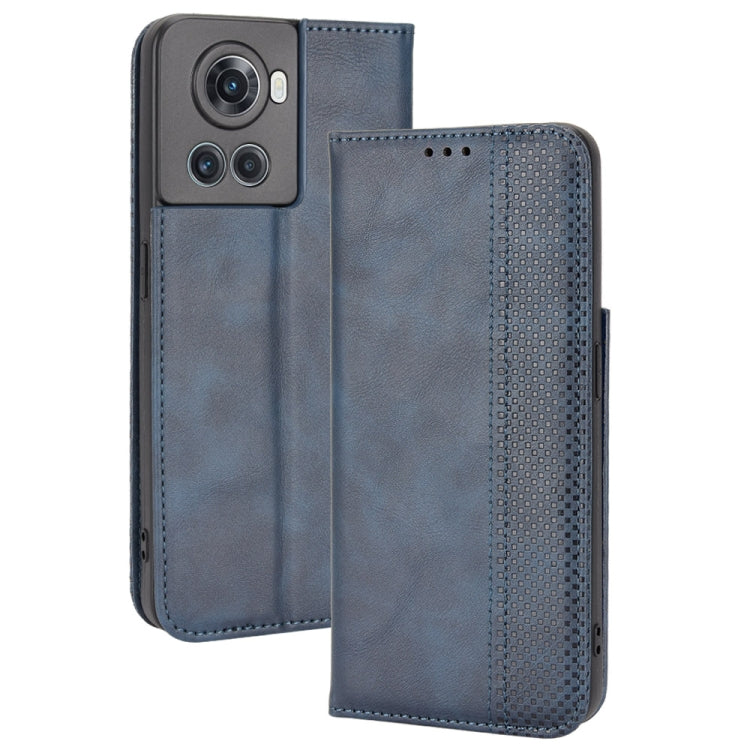For OnePlus Ace 5G / 10R Magnetic Buckle Retro Texture Leather Phone Case