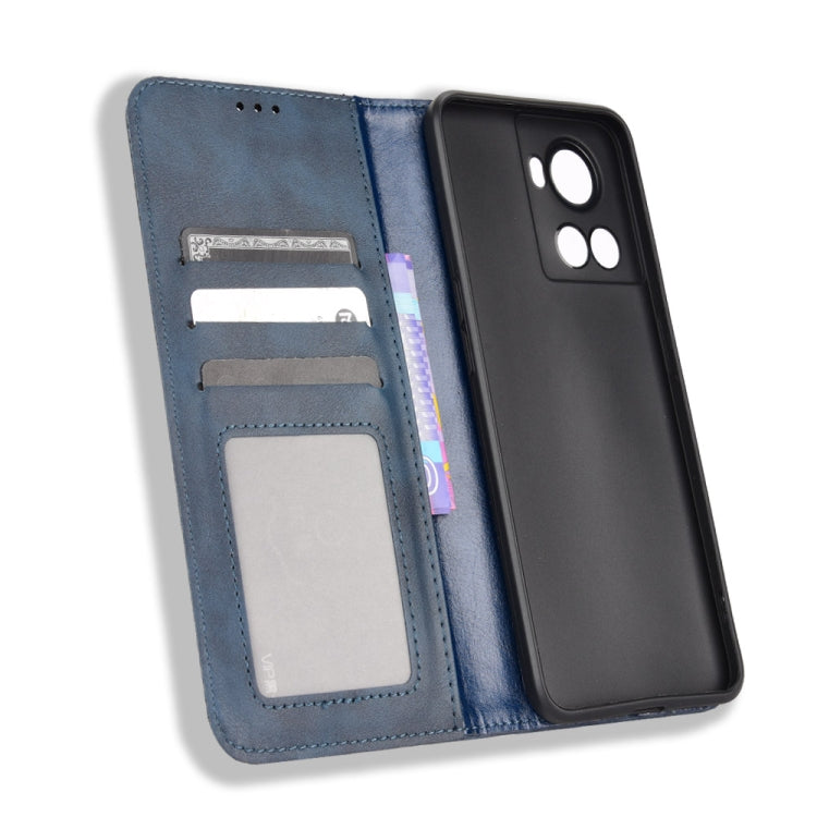 For OnePlus Ace 5G / 10R Magnetic Buckle Retro Texture Leather Phone Case