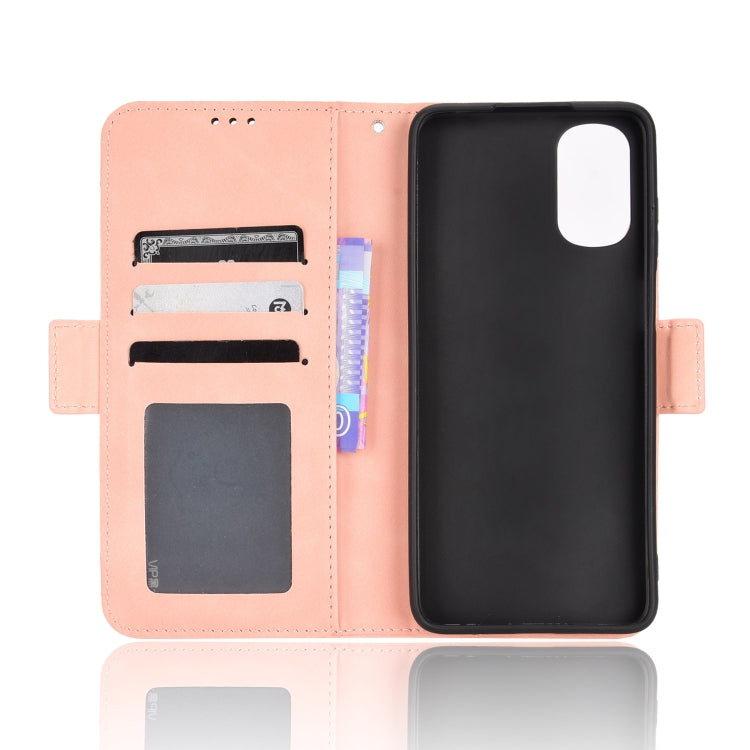 For Motorola Moto E32 4G Skin Feel Calf Texture Card Slots Leather Phone Case