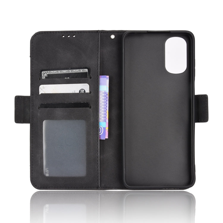 For Motorola Moto E32 4G Skin Feel Calf Texture Card Slots Leather Phone Case