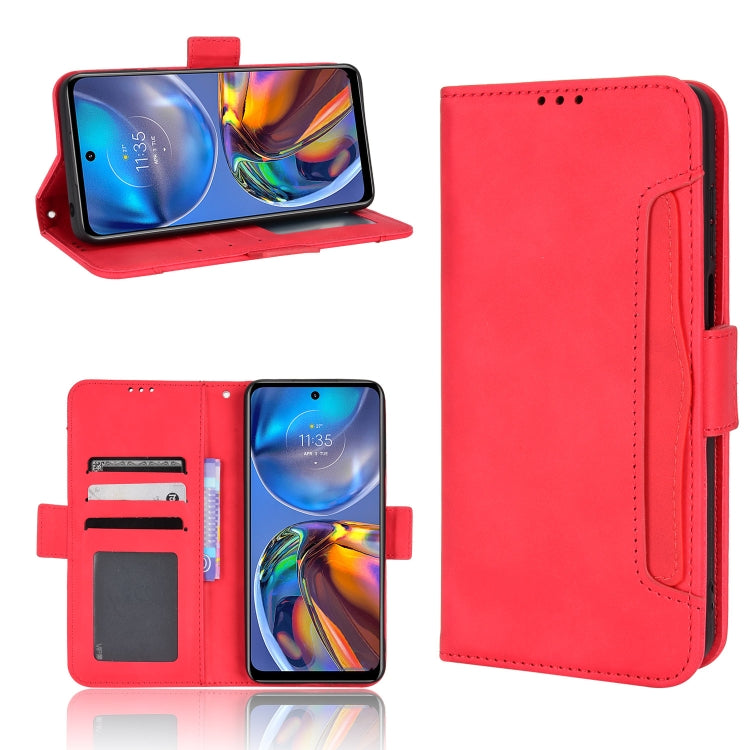 For Motorola Moto E32 4G Skin Feel Calf Texture Card Slots Leather Phone Case