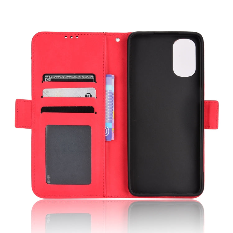 For Motorola Moto E32 4G Skin Feel Calf Texture Card Slots Leather Phone Case